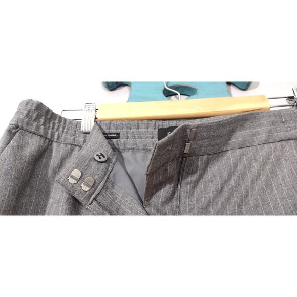 Talbots women's gray pink plaid Italian flannel trousers pants slacks Size 8 - Picture 5 of 12